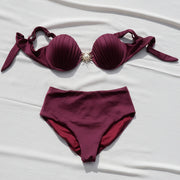 Bikini Tiro alto Soleil Malbec, Burdeos
