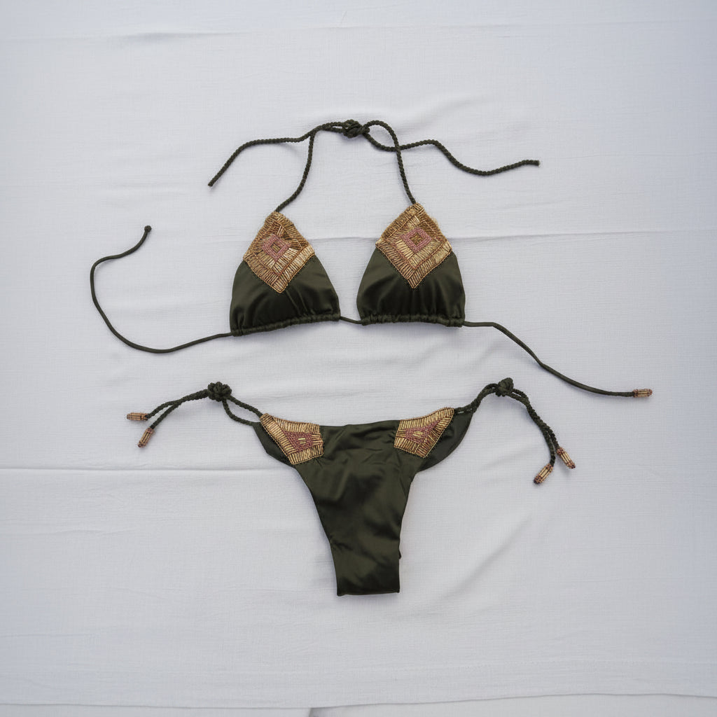 Bikini Frente al Mar, Verde Oliva