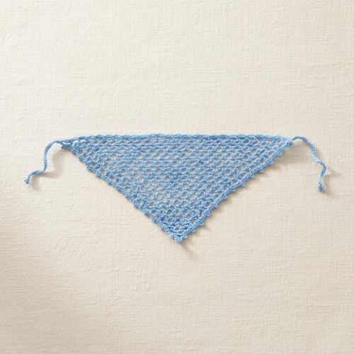 Pañoleta Tejida Crochet Patico, Azul