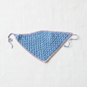 Pañoleta Tejida Crochet Luz, Azul & Rosa