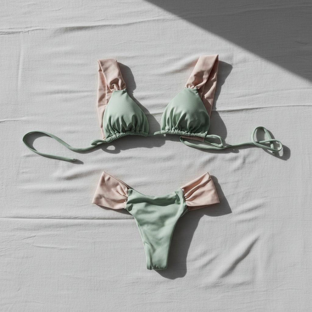 Bikini Hada, Verde Menta & Blanco Crema