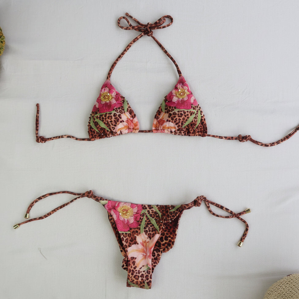 Bikini Leoparda, Marrón & rosa